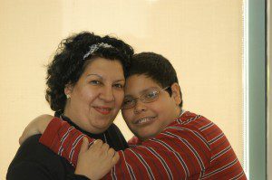 Chuy with Mom after getting his braces Chuy with Mom after his braces were put on